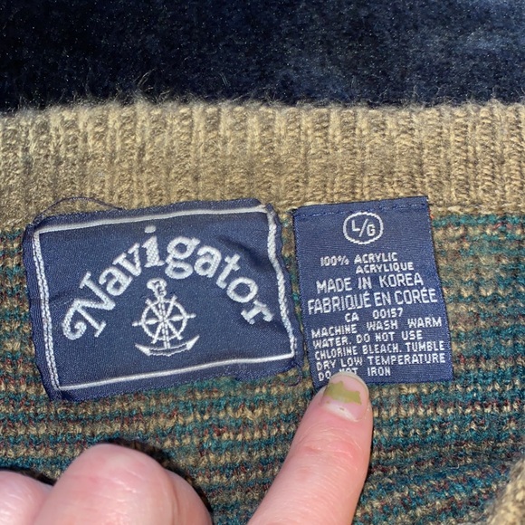 Vintage 90s Navigator Abstract Sweater - Picture 5 of 7